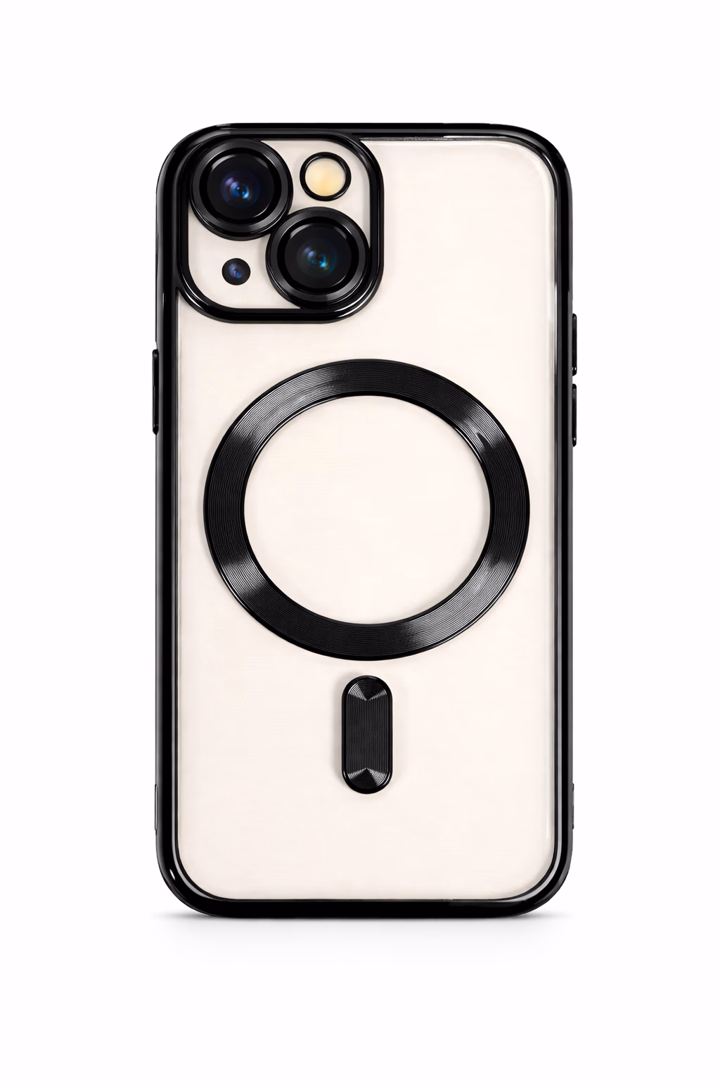 iPhone 15 - Chrome Magsafe + Lens Protection - Black